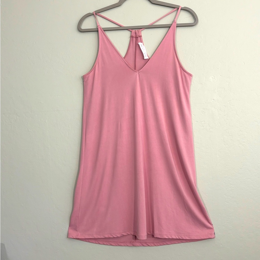 Mauve pink modal blend minidress S